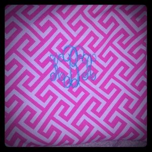 Patterned Monogrammed Infinity Scarf